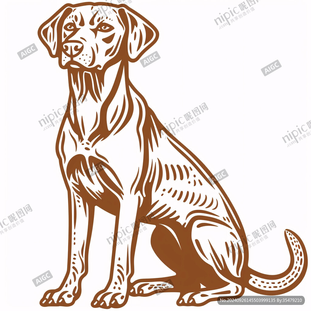 忠犬暖心線稿