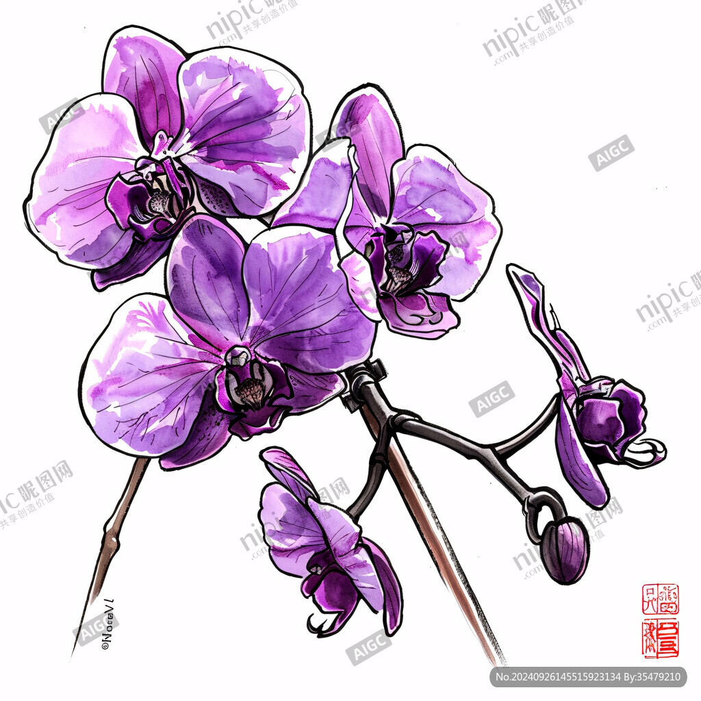 淡紫蘭花 優(yōu)雅綻放