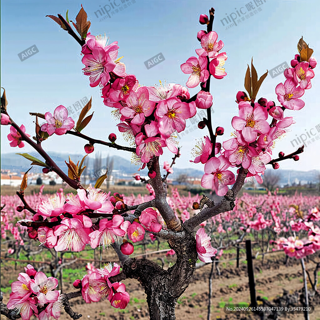 春光爛漫 桃花盛開(kāi)