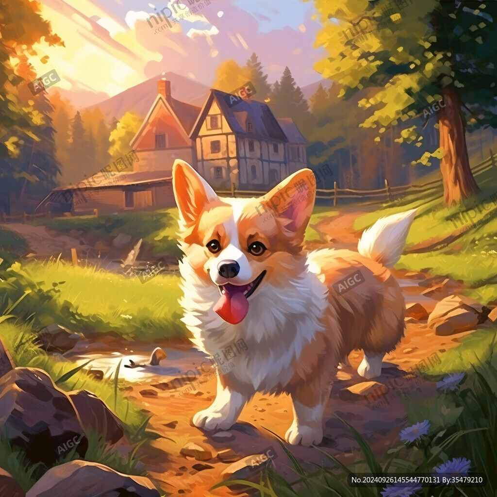 夕陽下的小短腿