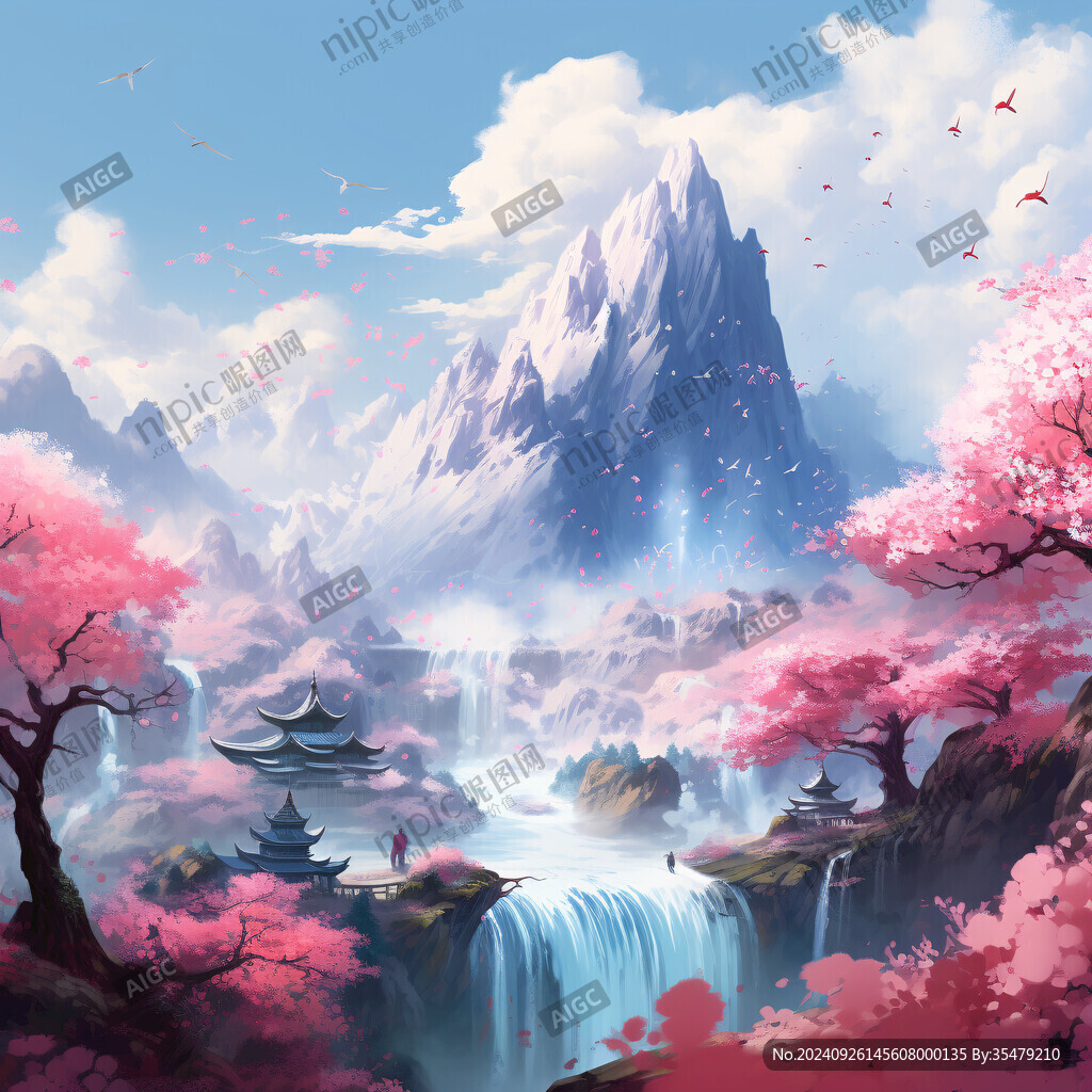 夢幻雪山櫻花谷
