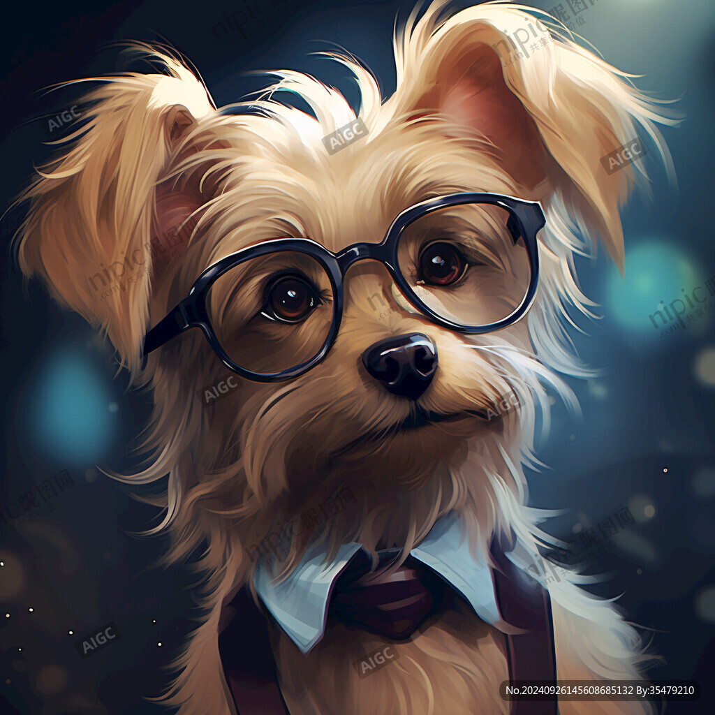 戴眼鏡的萌犬