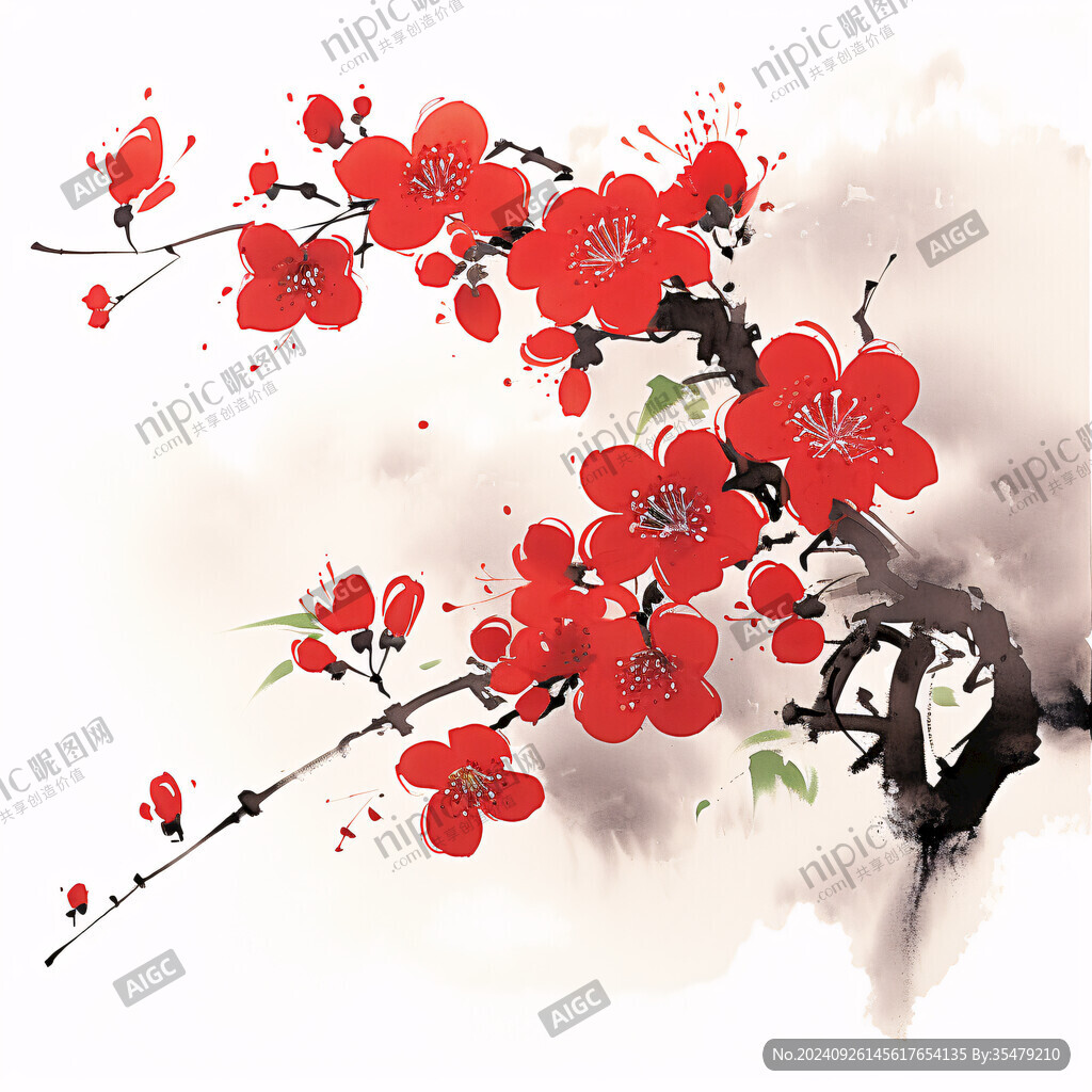 紅梅綻放 春意盎然