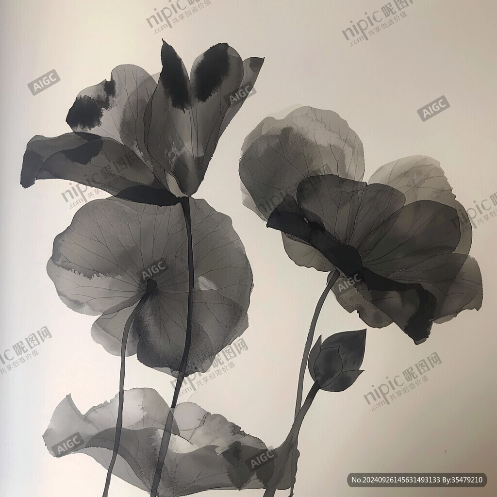 水墨荷花 清雅脫俗