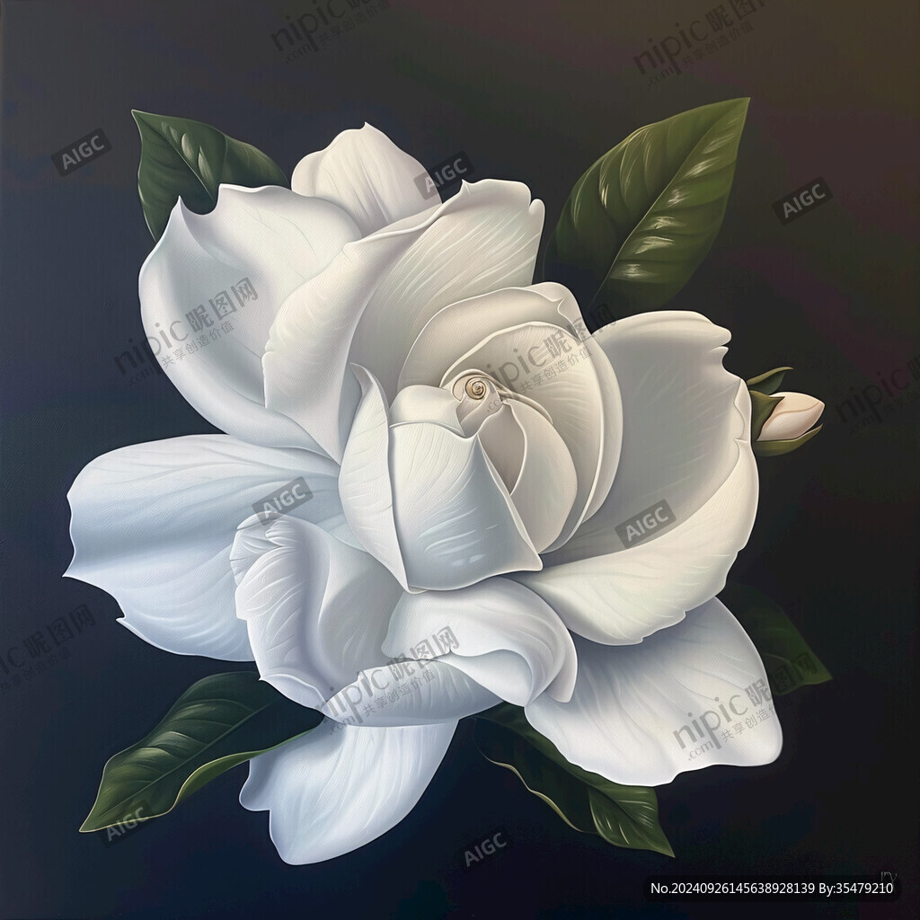潔白梔子花 暗夜綻放