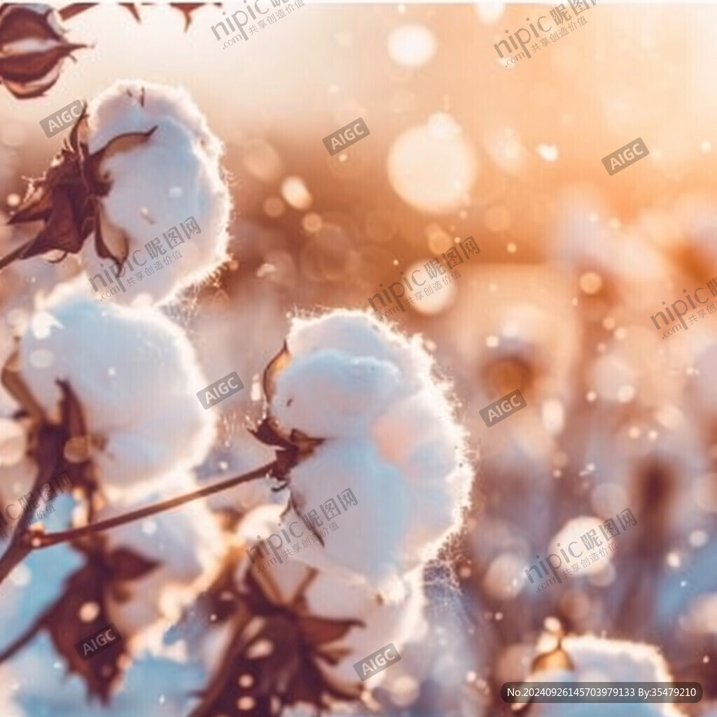 陽光下的棉花田
