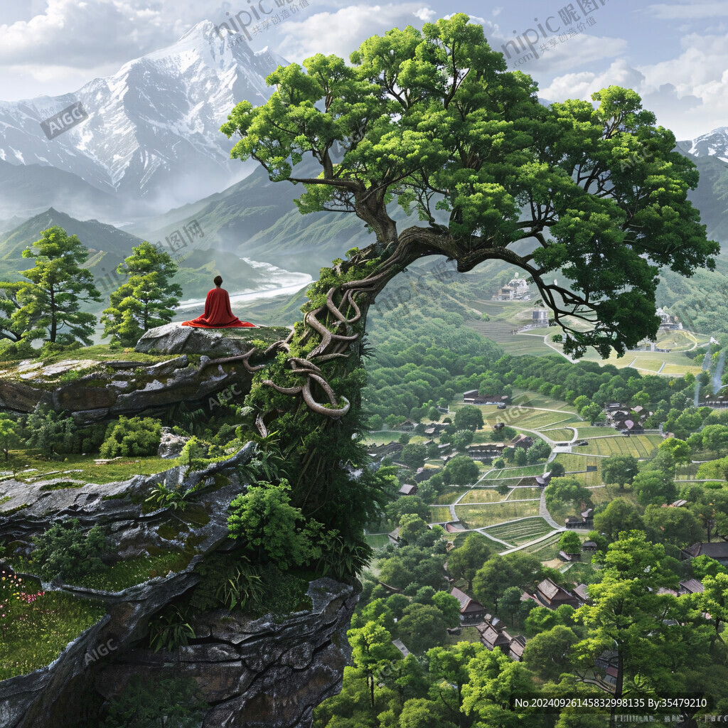 隱居山林場景