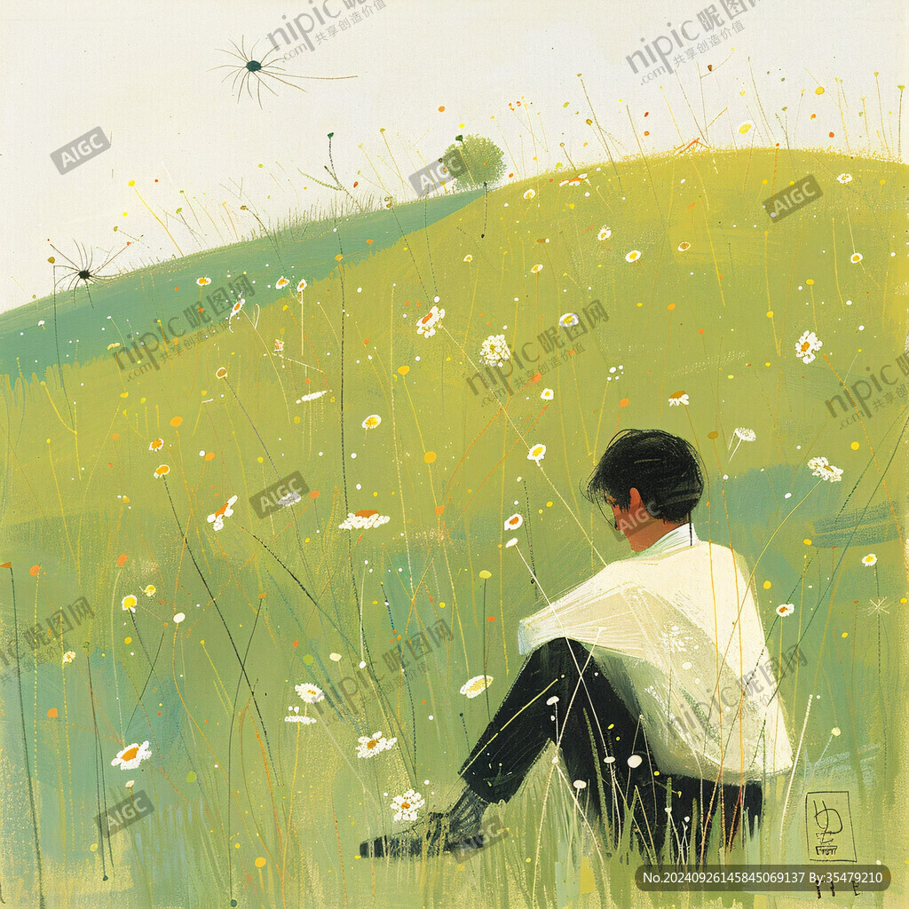 春之風(fēng)影治愈系小插畫