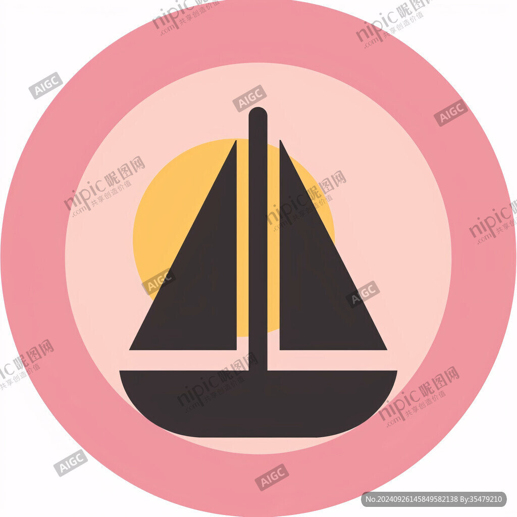 可愛(ài)帆船標(biāo)志