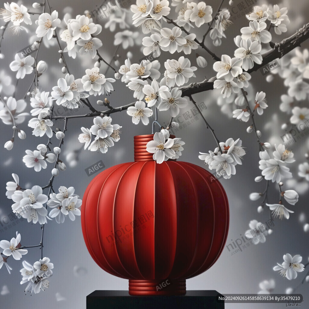 梅花與燈籠