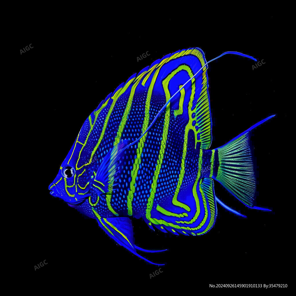 黃藍曼龍魚圖片