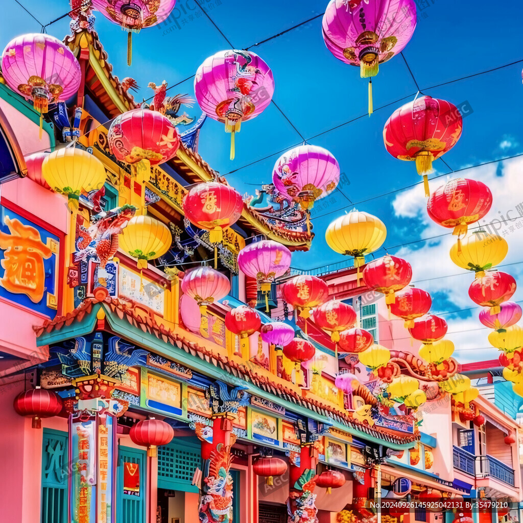 唐人街彩燈