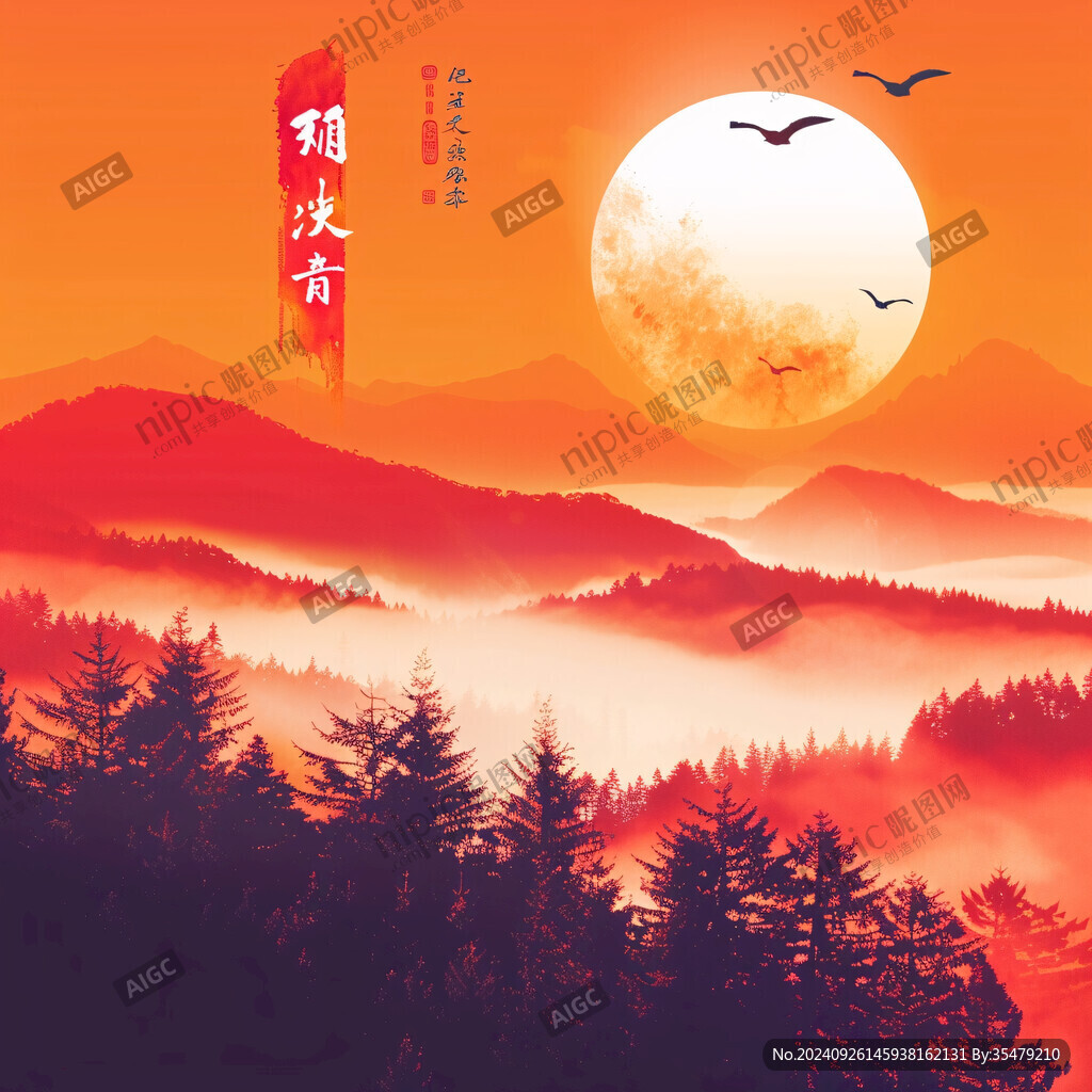 山河遠闊 月色如詩