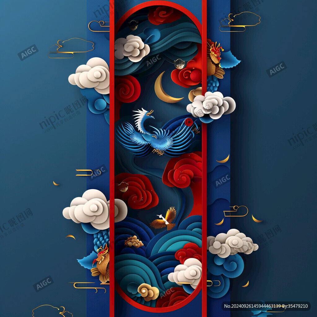 祥云瑞鳥 祈福新年