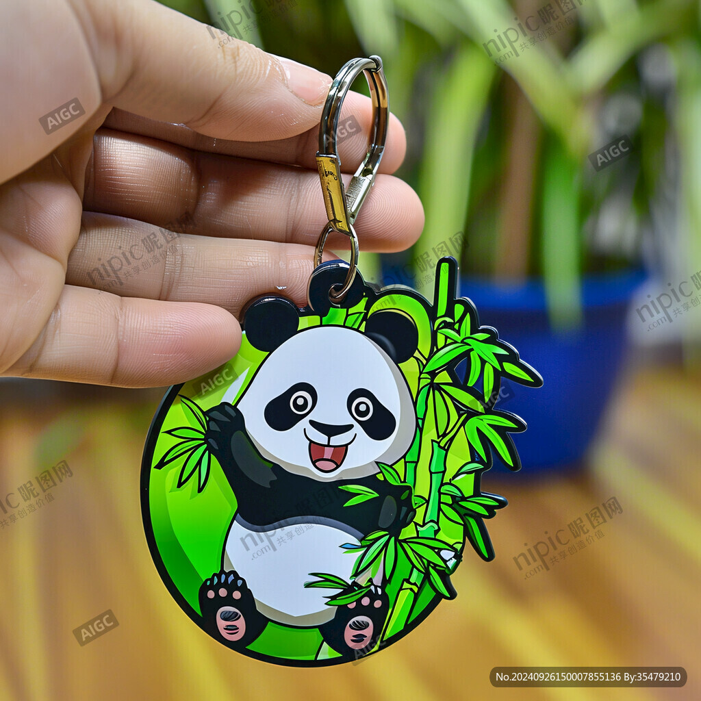 萌萌噠熊貓鑰匙扣