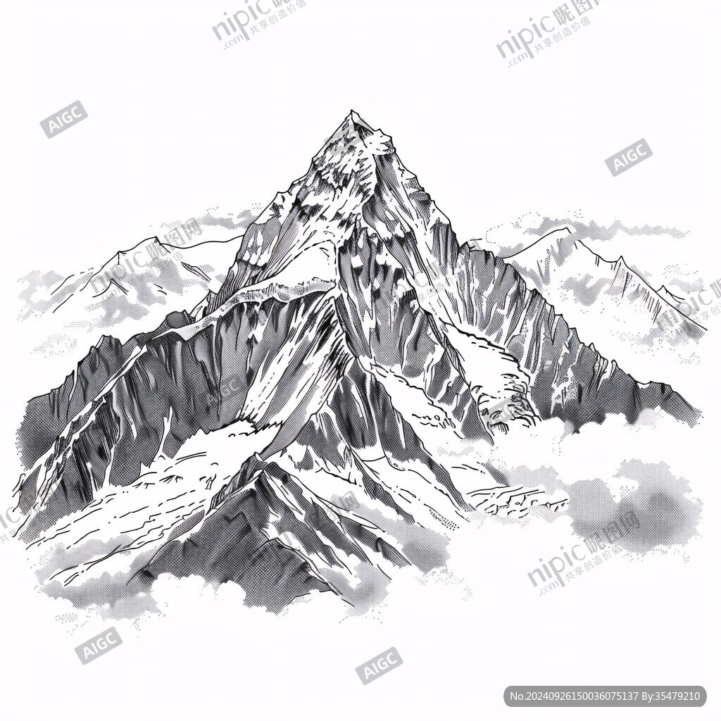 云海之巔 山峰雄偉