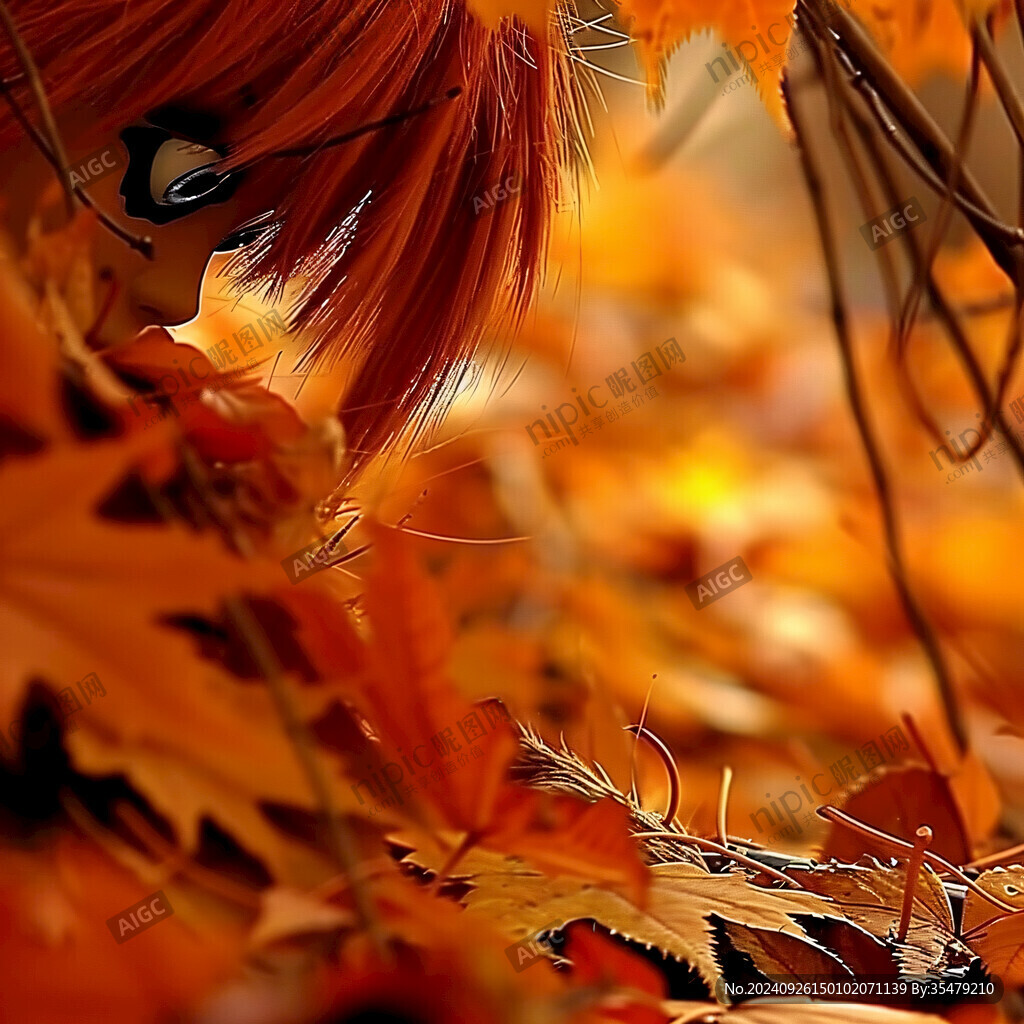 秋葉中的紅發(fā)少女