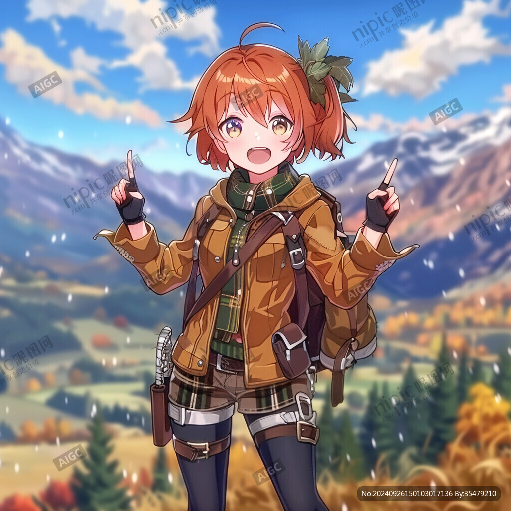 秋日山野 少女遠(yuǎn)行