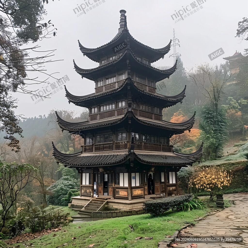 古樸幽深的木塔風(fēng)光