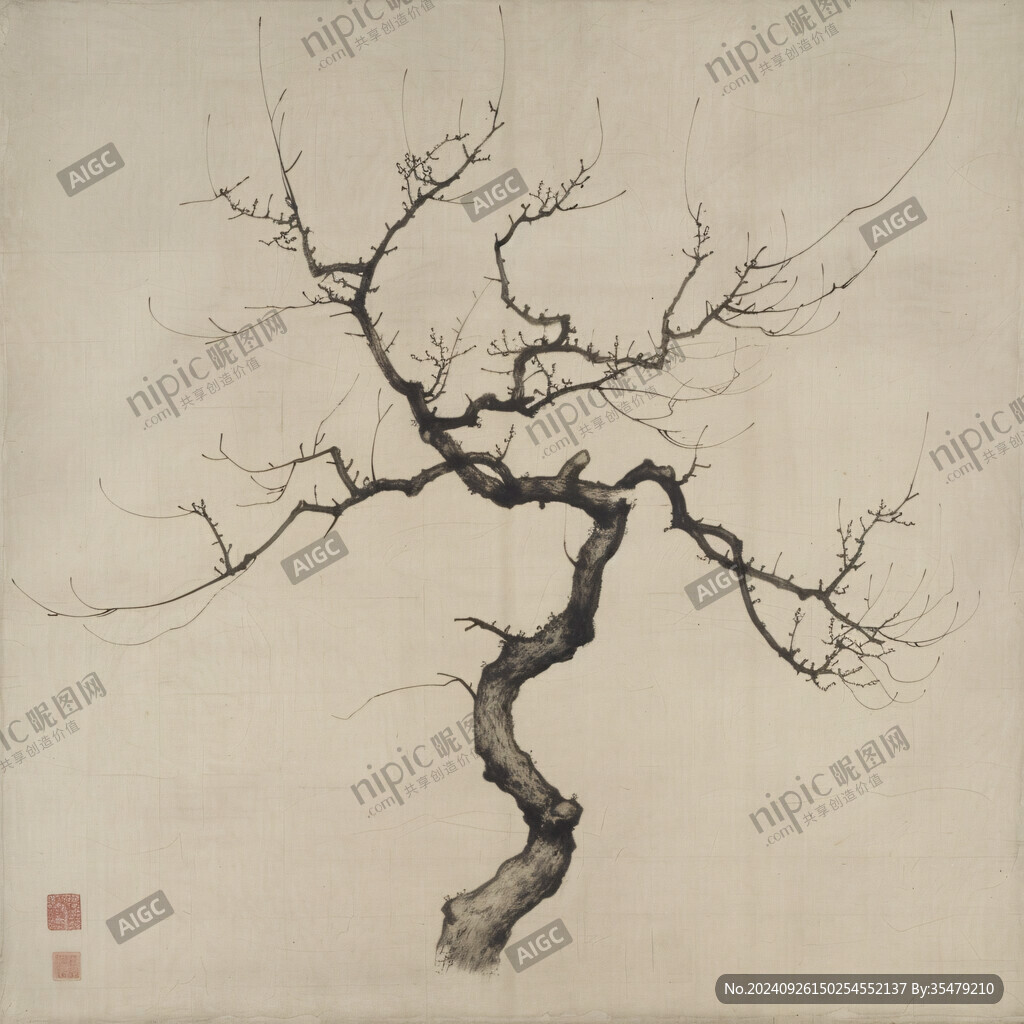 枯木寒枝 歲寒知松柏