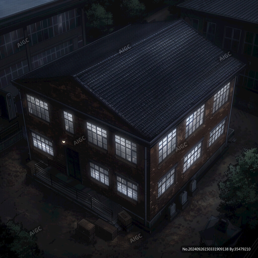 夜幕下的神秘小屋