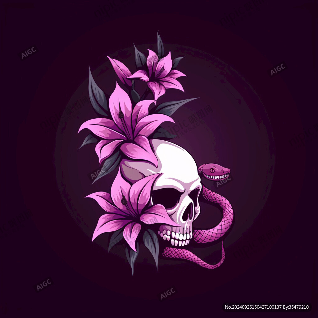 骷髏花蛇 暗夜之美