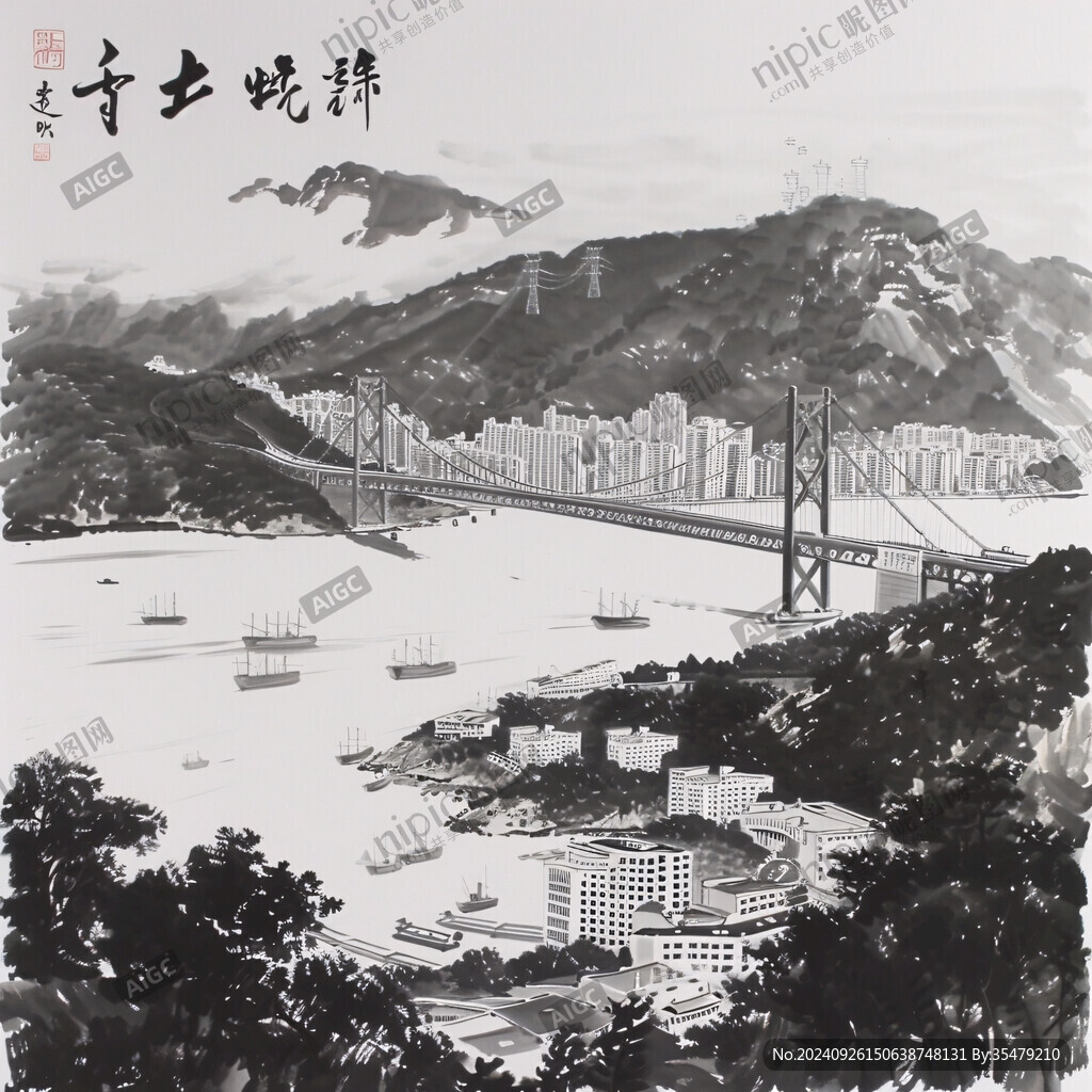 山水映襯 橋梁壯觀