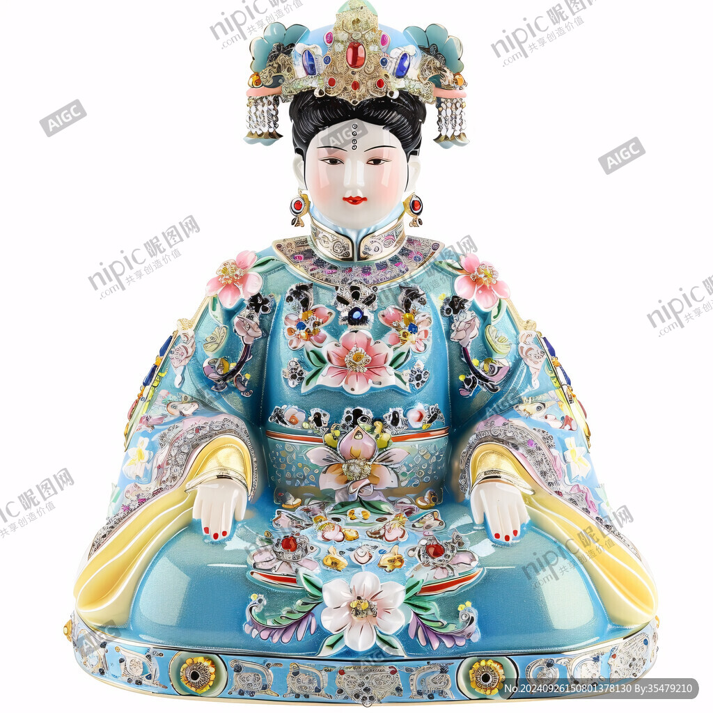 精美瓷器 慈禧太后像