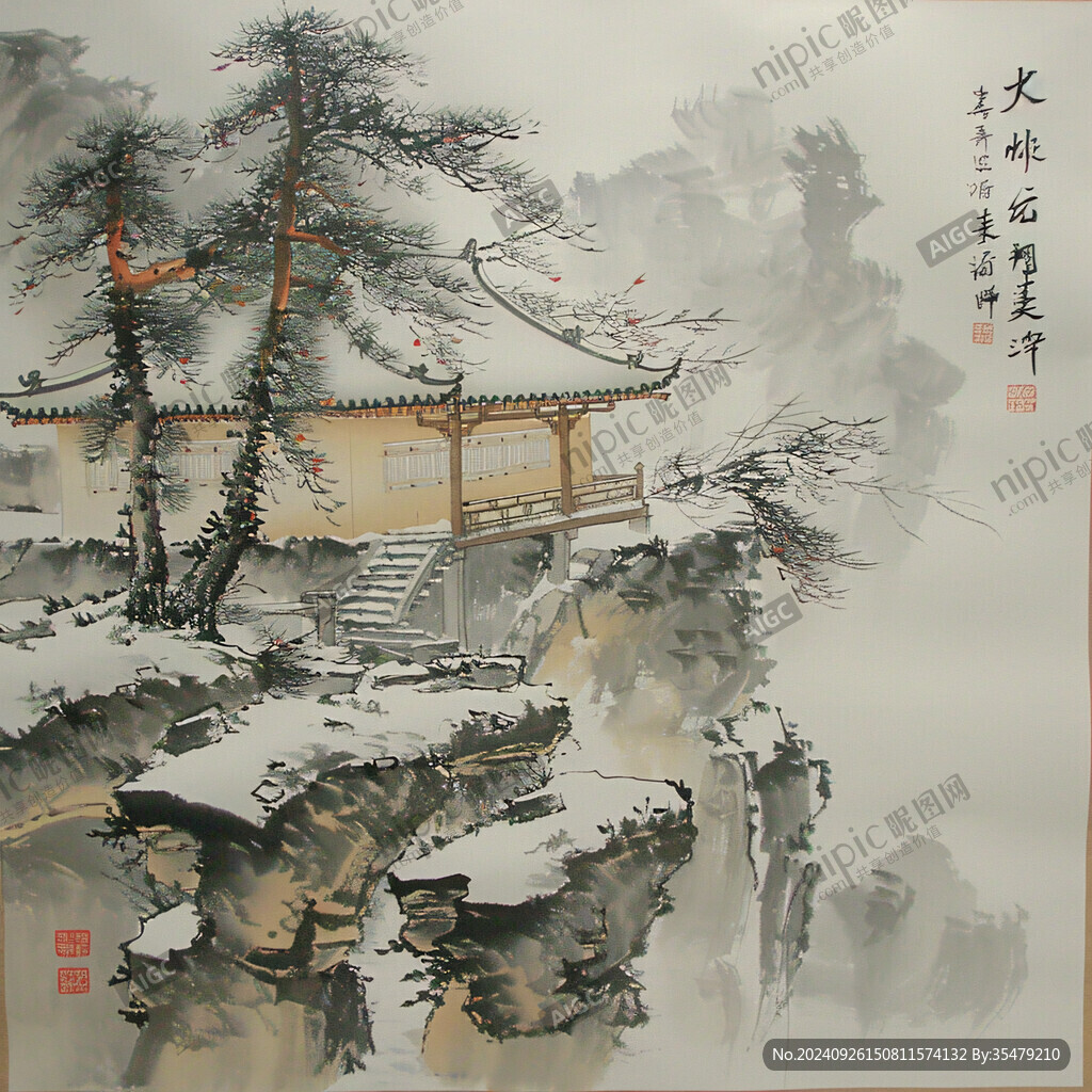 雪山古寺 靜謐祥和