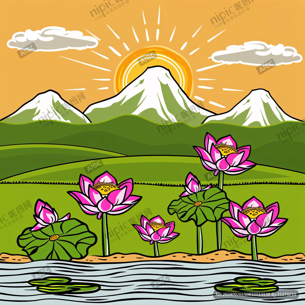 山間荷塘 靜謐美好