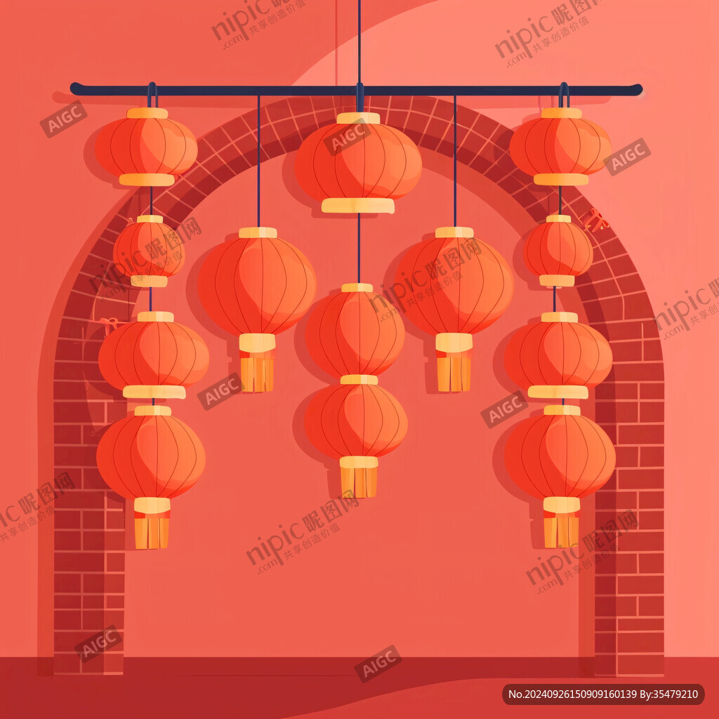 紅燈籠喜慶迎新年