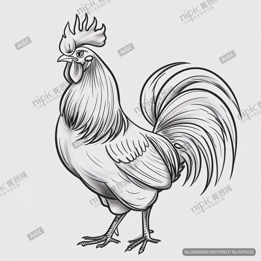 雄雞圖 威武霸氣