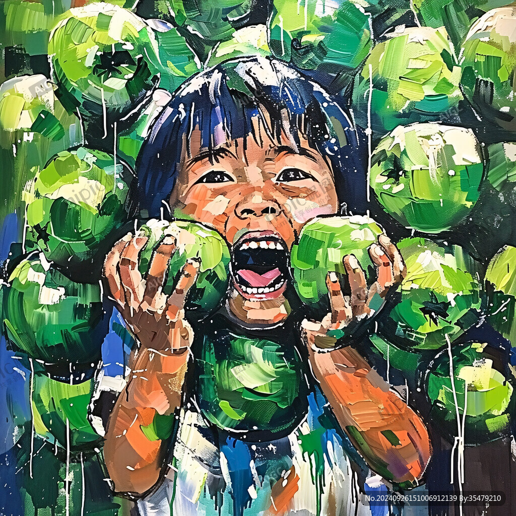 孩子的快樂 水果的香甜