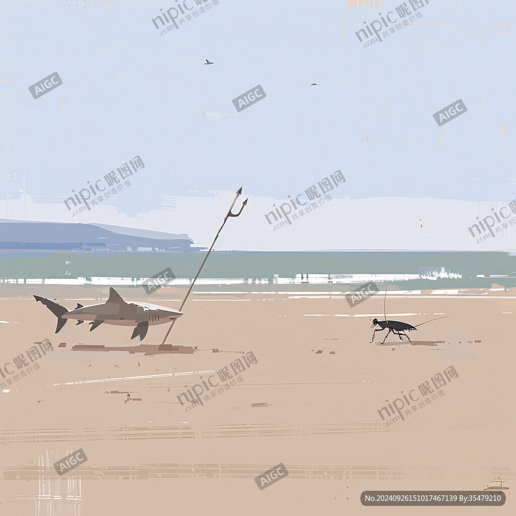趕海插畫