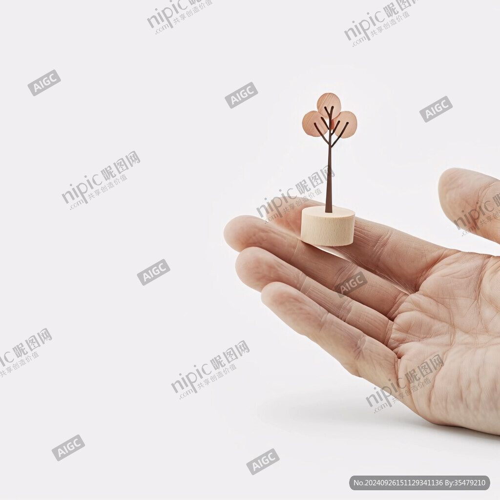 掌心里的迷你樹