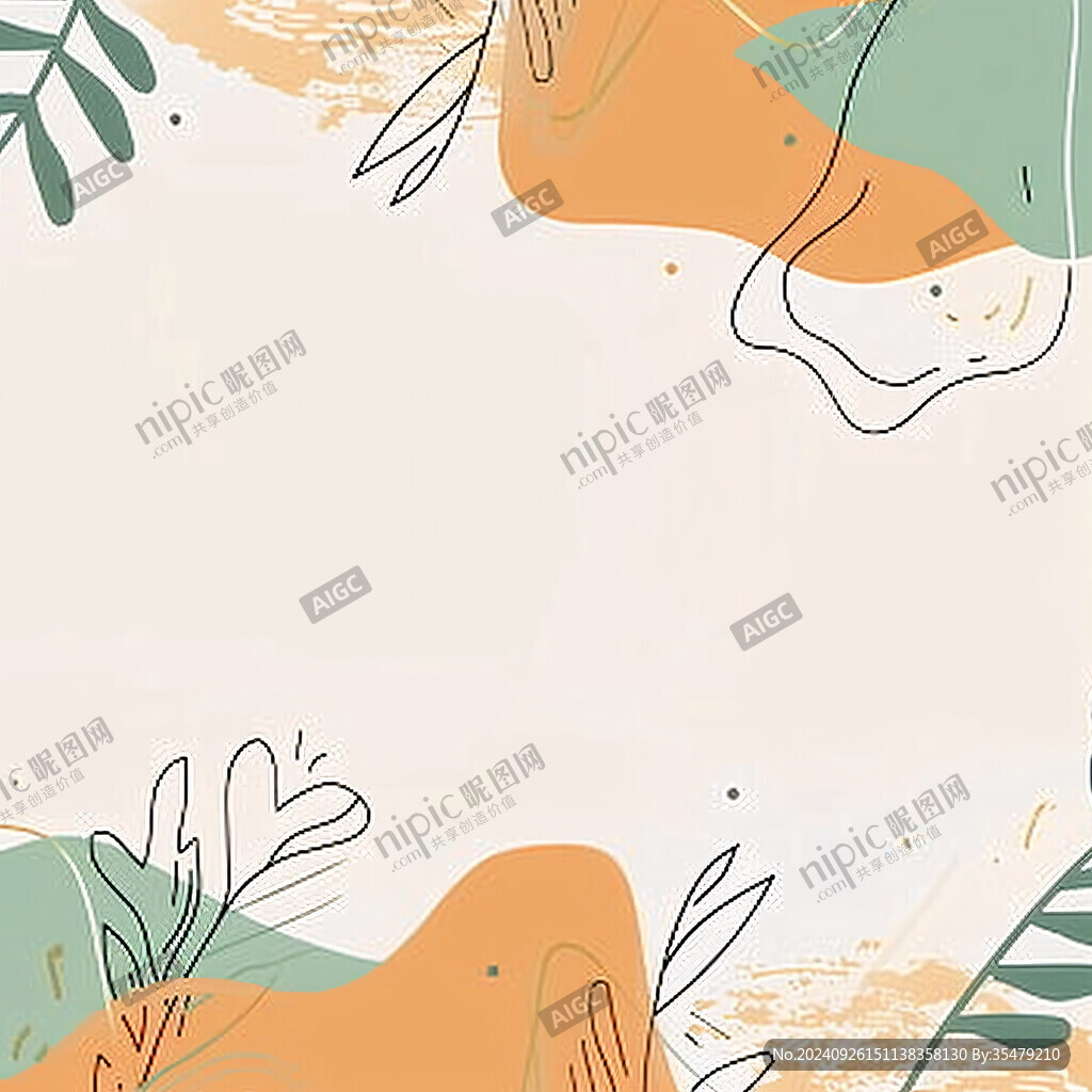 清新簡約綠植背景