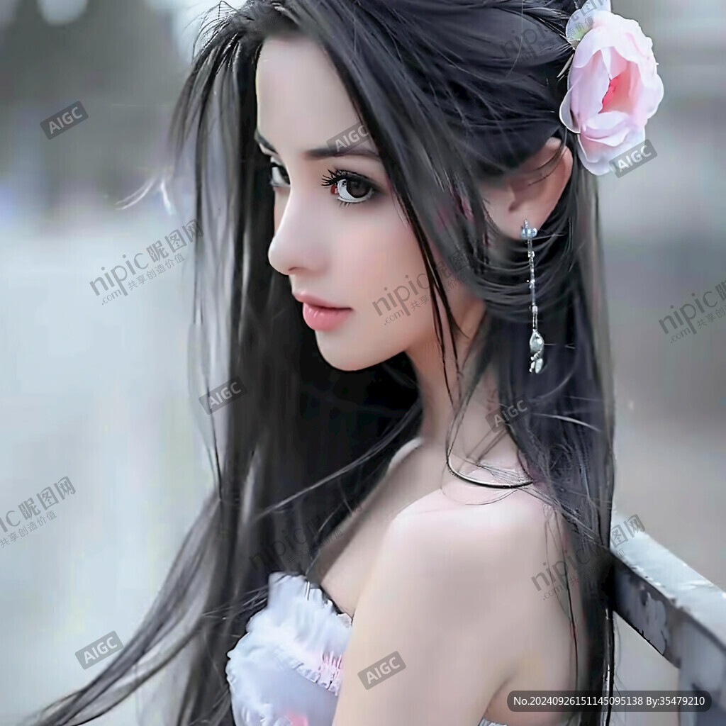 清純少女 花間凝眸