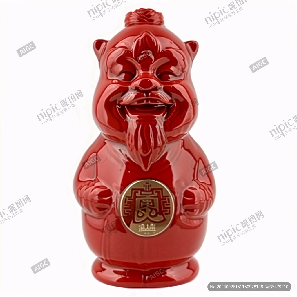 財(cái)神爺陶瓷酒瓶 喜慶吉祥