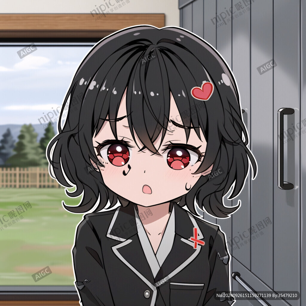 可愛女孩的憂郁眼神