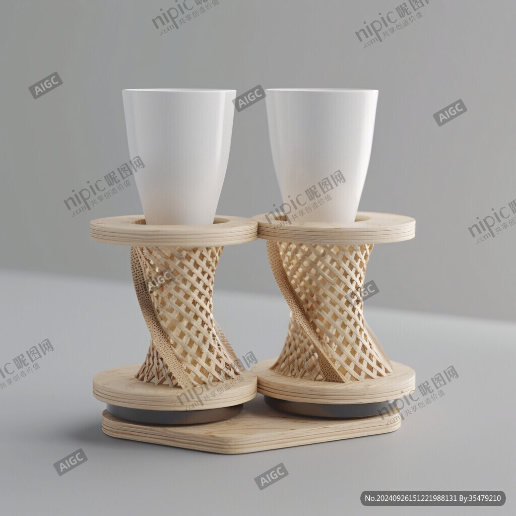 創(chuàng)意雙杯木質(zhì)托架