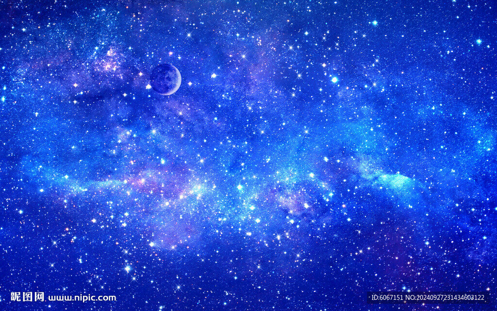 藍色星空背景墻