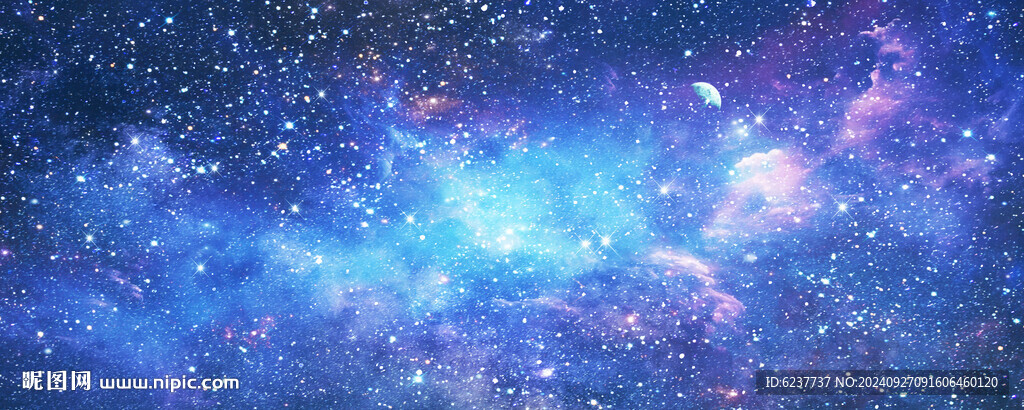 藍色宇宙星空天花軟膜背景