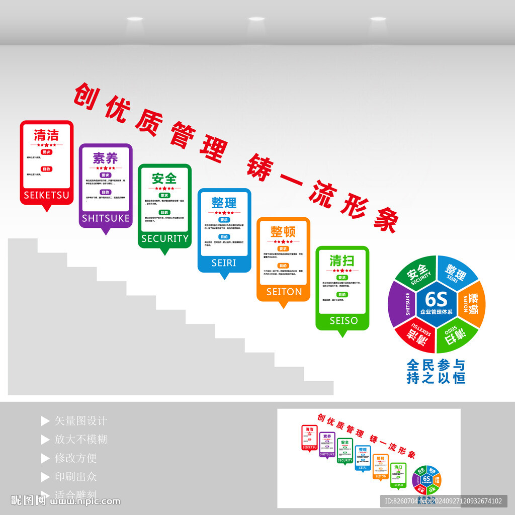 企業(yè)6S樓梯文化墻