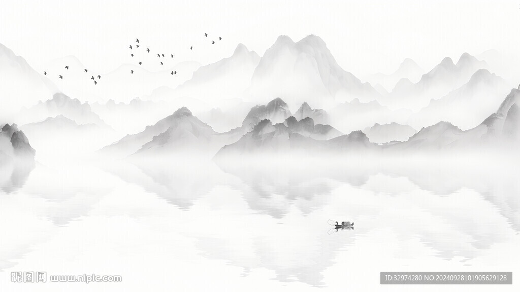 意境山水背景