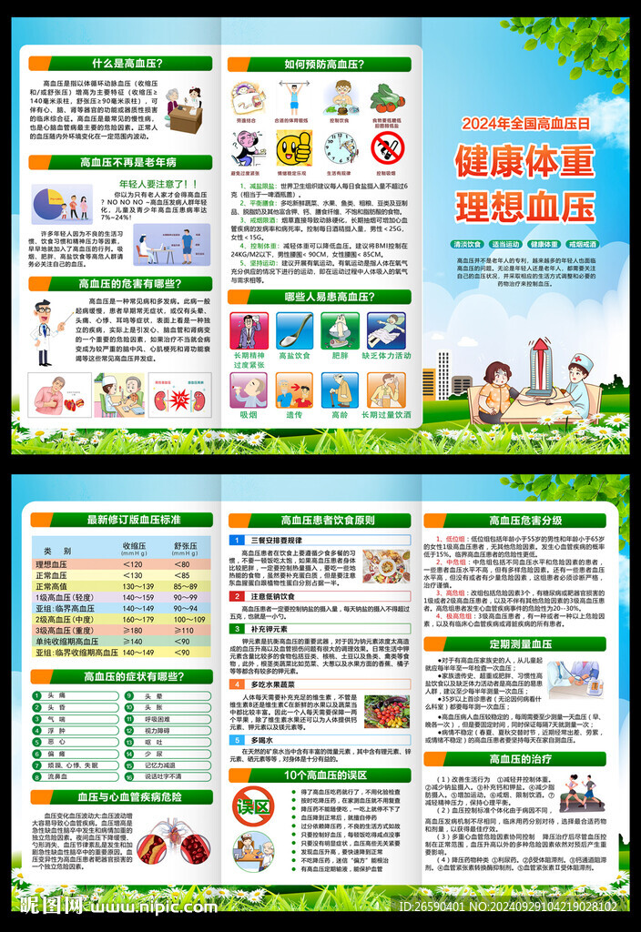 預防高血壓三折頁