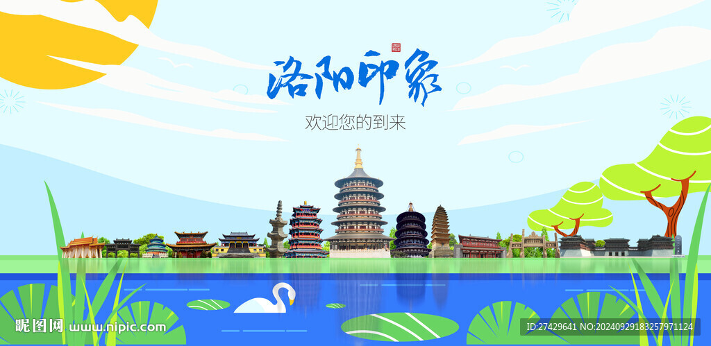 洛陽城市旅游展板