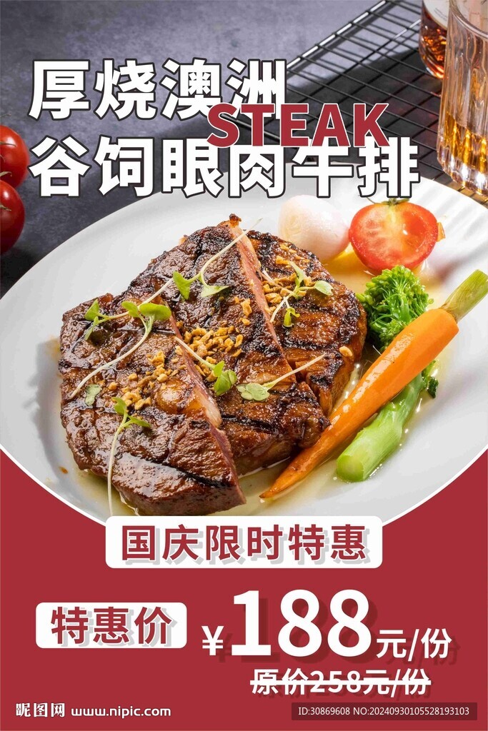 牛排海報