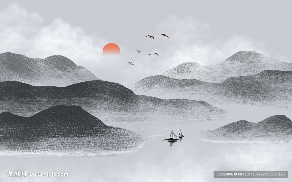 山水背景墻