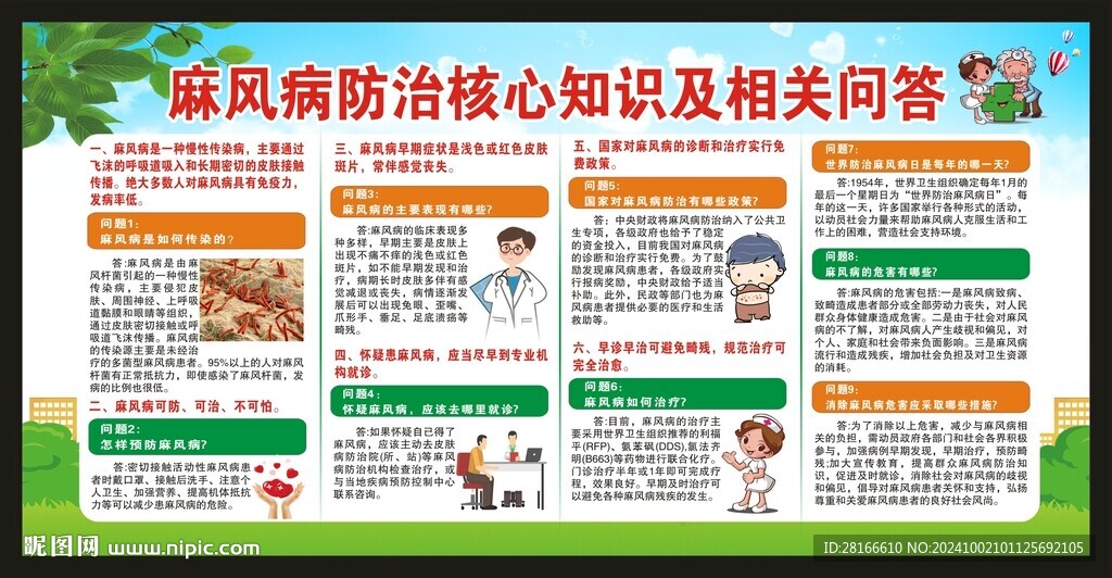 麻風病知識宣傳欄