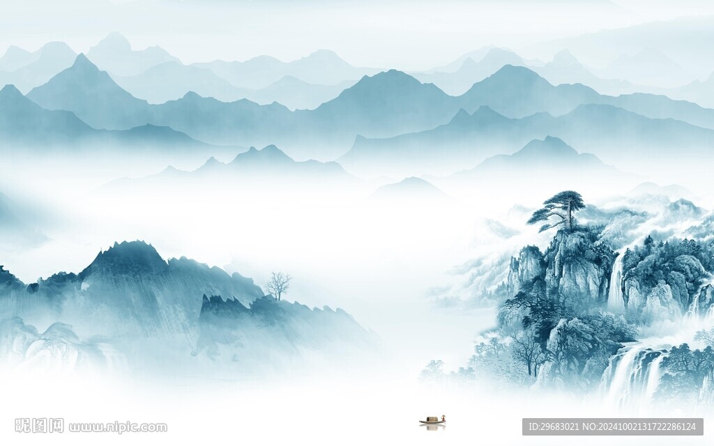 現(xiàn)代 高清山水新畫 TIF分層